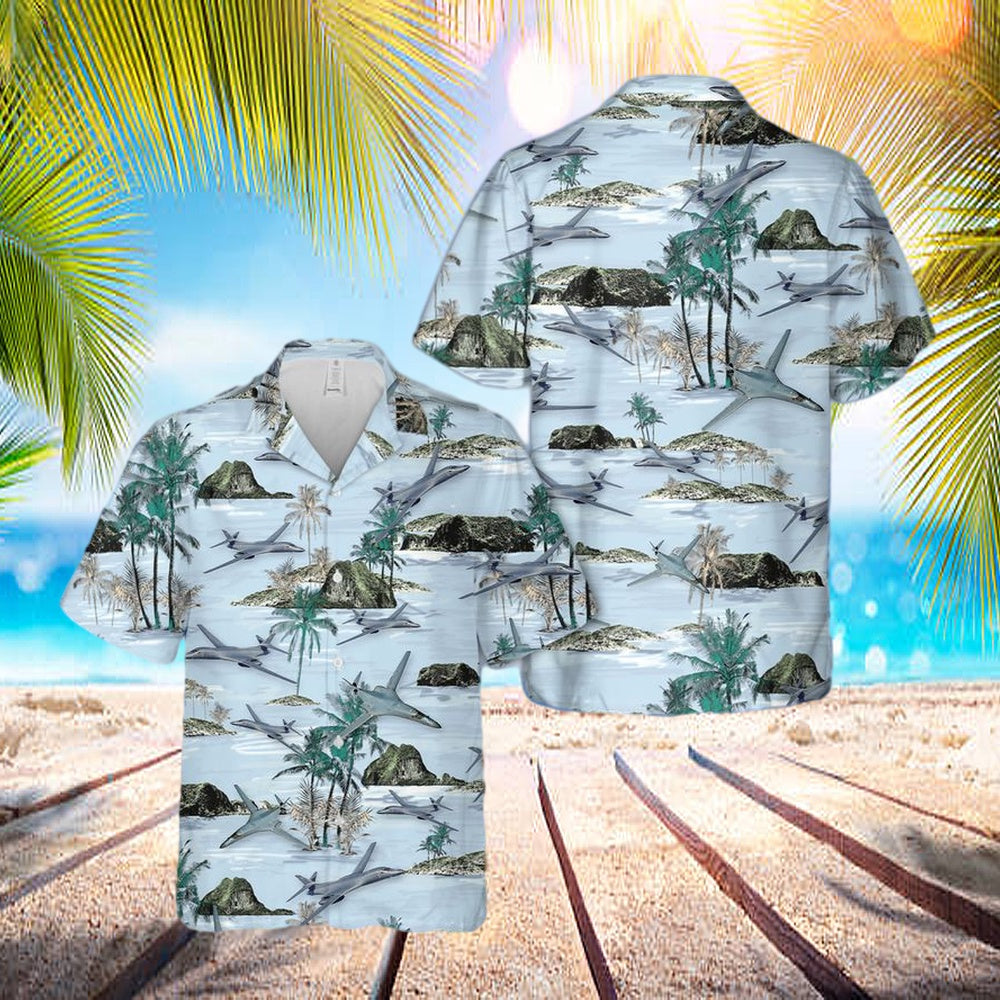 Us Air Force Rockwell B-1 Lancer Hawaiian Shirt – Beachwear For Men – Best Hawaiian Shirts