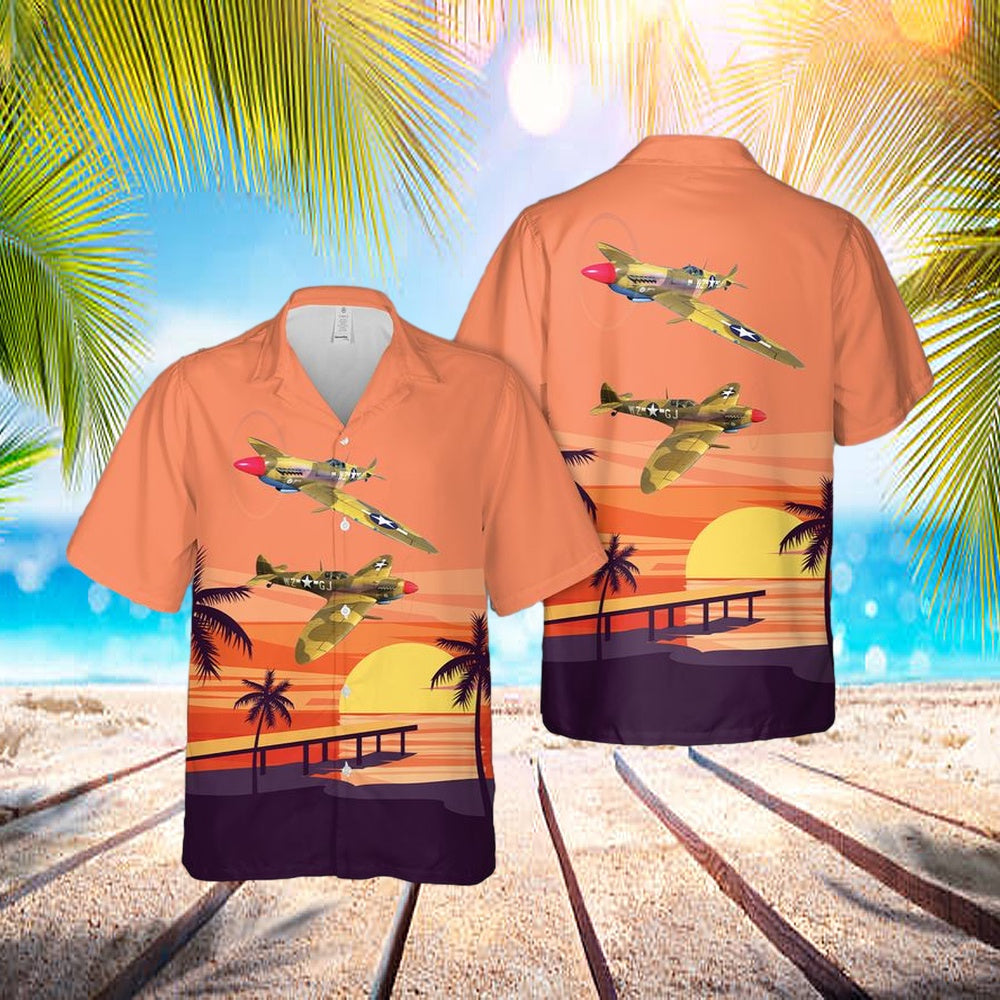 Us Air Force Supermarine Spitfire Mk.Ix Wz-Gj Eleonor Of 31st Fighter Group In World War Ii Hawaiian Shirt – Beachwear For Men – Best Hawaiian Shirts
