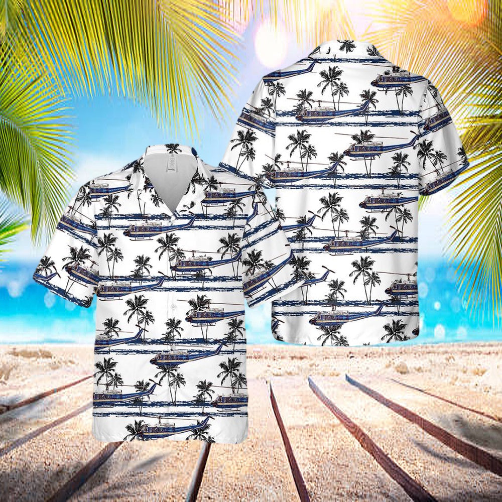 Us Air Force Uh-1n 1st Helicopter Hawaiian Shirt – Beachwear For Men – Best Hawaiian Shirts