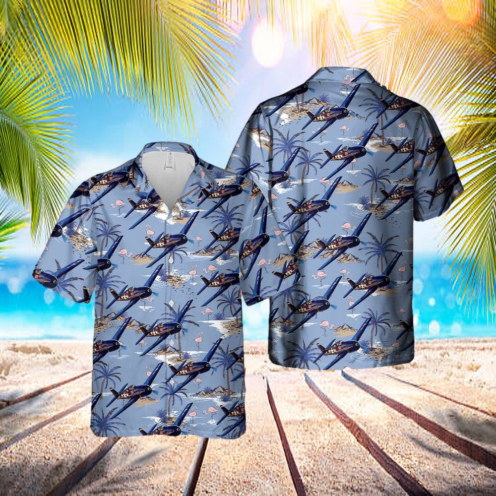 Us Navy Grumman F6f Hellcat Hawaiian Shirt – Beachwear For Men – Best Hawaiian Shirts