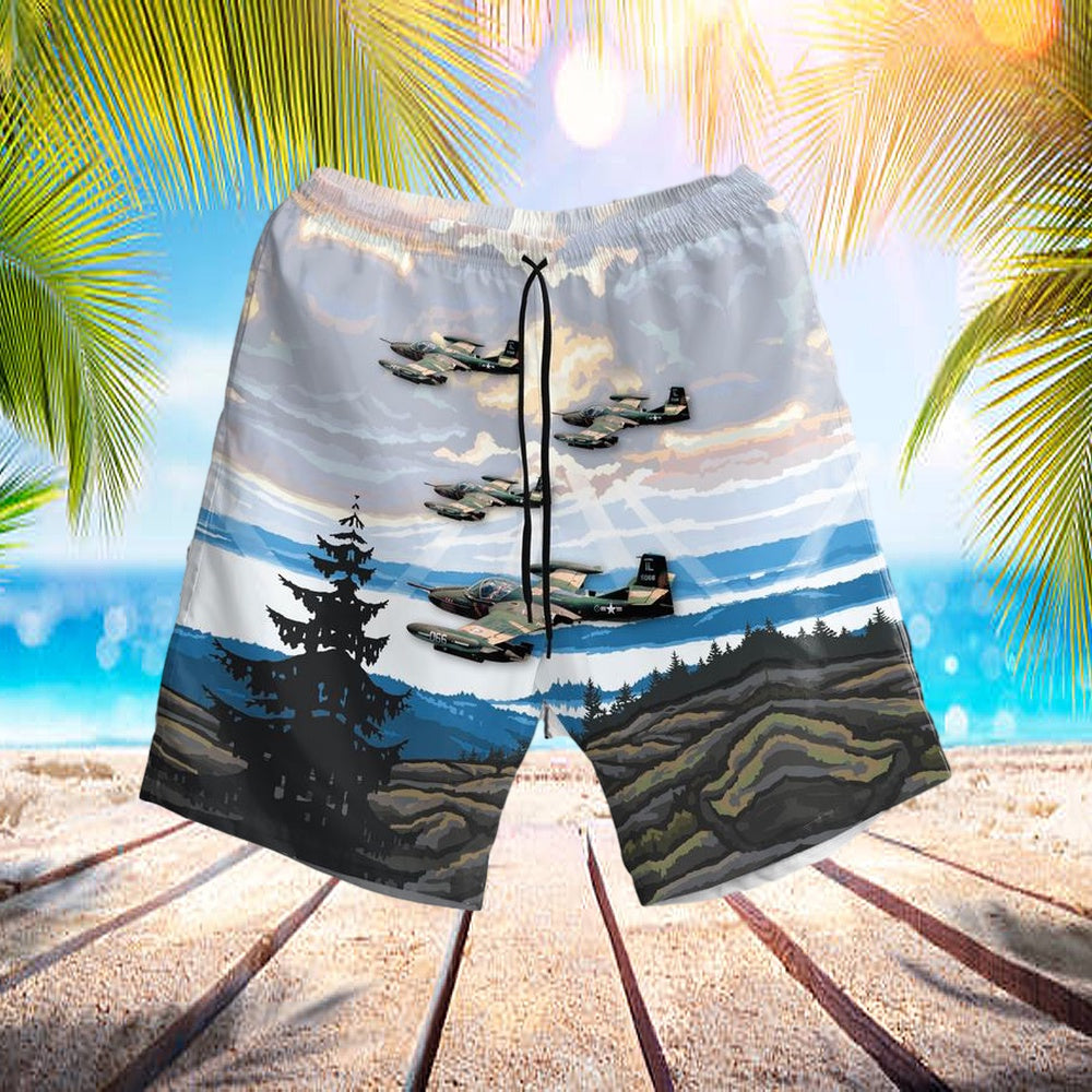Usaf Illinois Air National Guard 169th Tactical Air Support Squadron Oa-37b Dragonfly Hawaiian Short – Beachwear For Men – Best Hawaiian Shirts