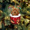 Weimaraner In Snow Pocket Christmas Ornament – Flat Acrylic Dog Ornament – Funny Ornament