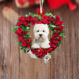 West Highland Dog-Heart Wreath Two Sides Christmas&hellip;