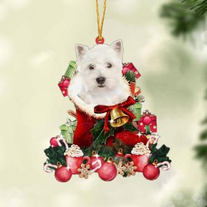 West Highland White Terrier-Red Boot Hanging Christmas&hellip;