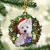 Wheaten Terrier-Sleeping In Hat Two Sides Christmas Plastic Hanging Ornament – Christmas Decor