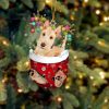 Wheaten Terrier In Snow Pocket Christmas Ornament Hanging Gift – Flat Acrylic Dog Ornament