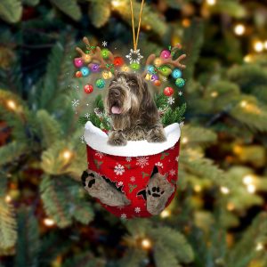 Wirehaired Pointing Griffon In Snow Pocket Christmas&hellip;