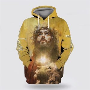 Yellow Jesus Lion Face All Over Print&hellip;