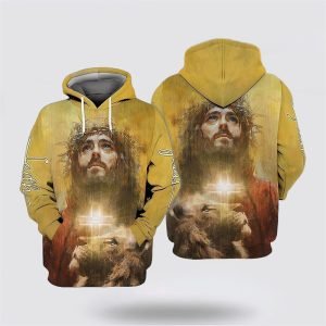 Yellow Jesus Lion Face All Over Print Hoodie Shirt Gifts For Christian Families 3 eljc8o.jpg