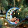 Yorkshire Terrier-Heart Wreath Two Sides Christmas Plastic Hanging Ornament – Holiday Ornaments
