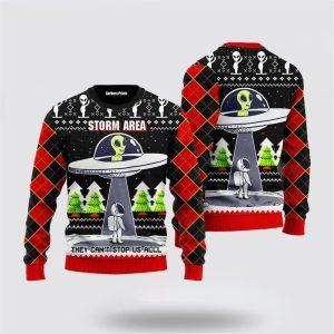 Alien Stop Area Ugly Christmas Sweater For&hellip;