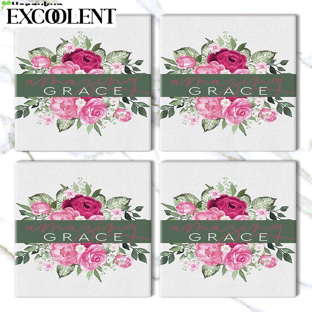 Amazing Grace Stone Coasters – Coasters Gifts For Christian