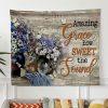 Amazing Grace Wall Art Christian Tapestry Wall Art – Tapestries Gift For Christian