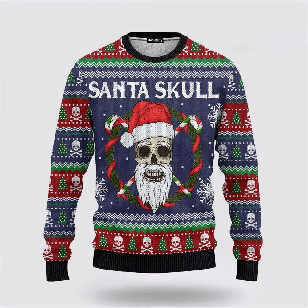 Animal Santa Skull Ugly Christmas Sweater Festive and Trendy Holiday Apparel – Christmas Gifts For Frends