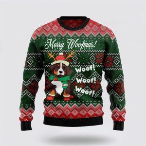Bernese Mountain Dog Woofmas Ugly Christmas Sweater&hellip;
