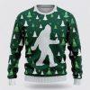 Bigfoot Goes To Spend Christmas With Bichon Frise Ugly Christmas Sweater – Best Gift For Christmas