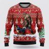 Bigfoot Goes To Spend Christmas With Boxes Ugly Christmas Sweater – Best Gift For Christmas