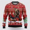 Bigfoot Goes To Spend Christmas With Doberman Ugly Christmas Sweater – Best Gift For Christmas
