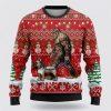Bigfoot Goes To Spend Christmas With German Shepherd Ugly Christmas Sweater – Best Gift For Christmas