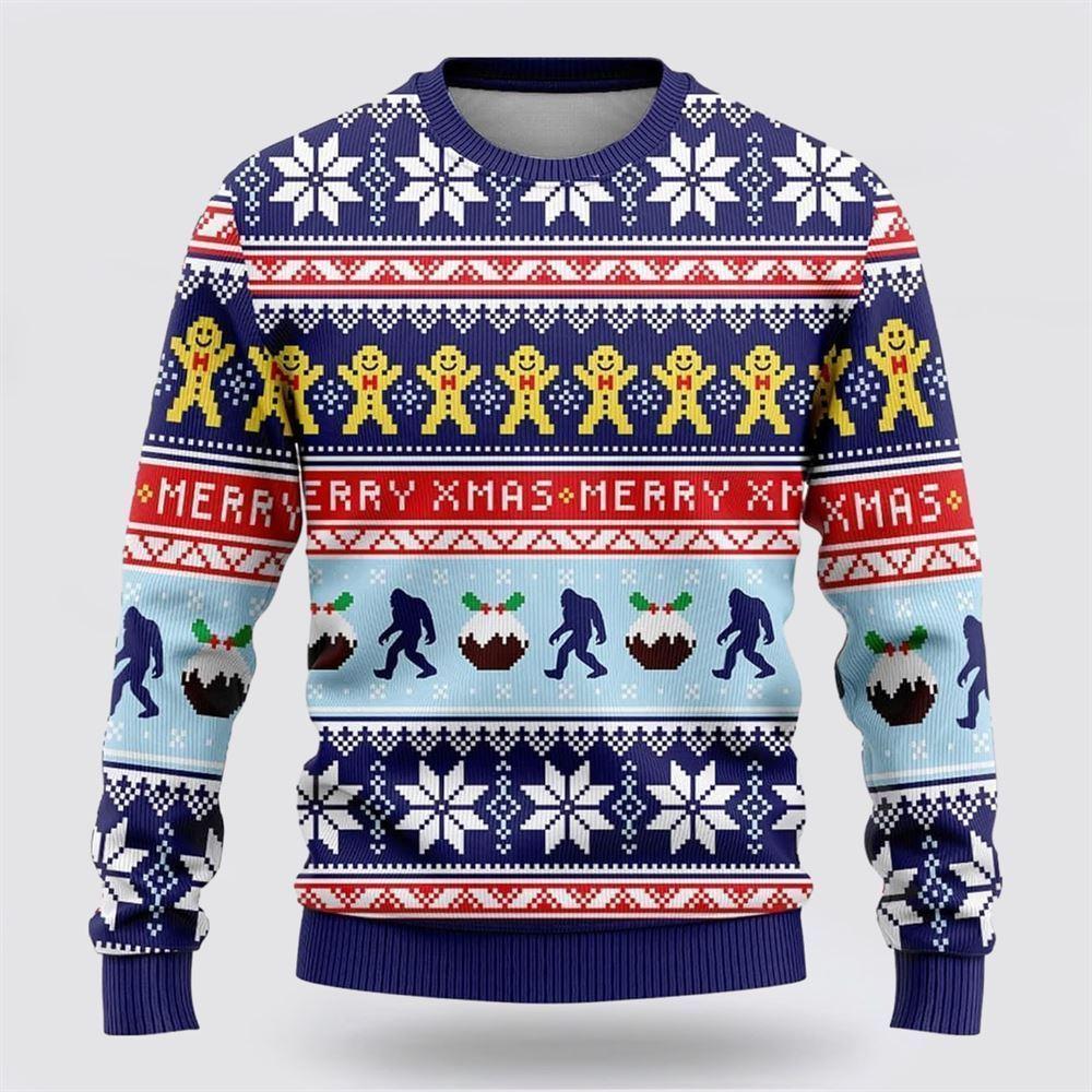 Bigfoot Merry Xmas Ugly Christmas Sweater – Best Gift For Christmas