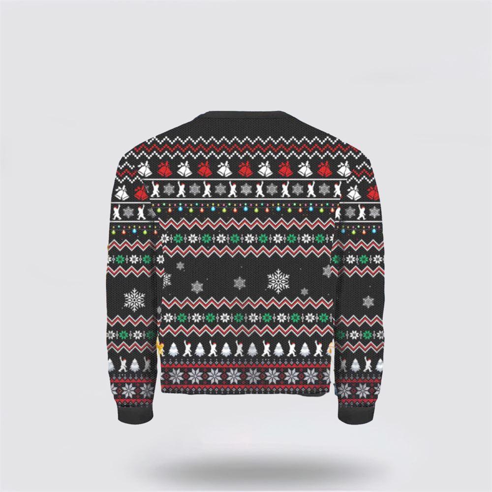Bigfoot Squatchin’ Through The Snow Ugly Sweater – Gifts For Bigfoot Lovers