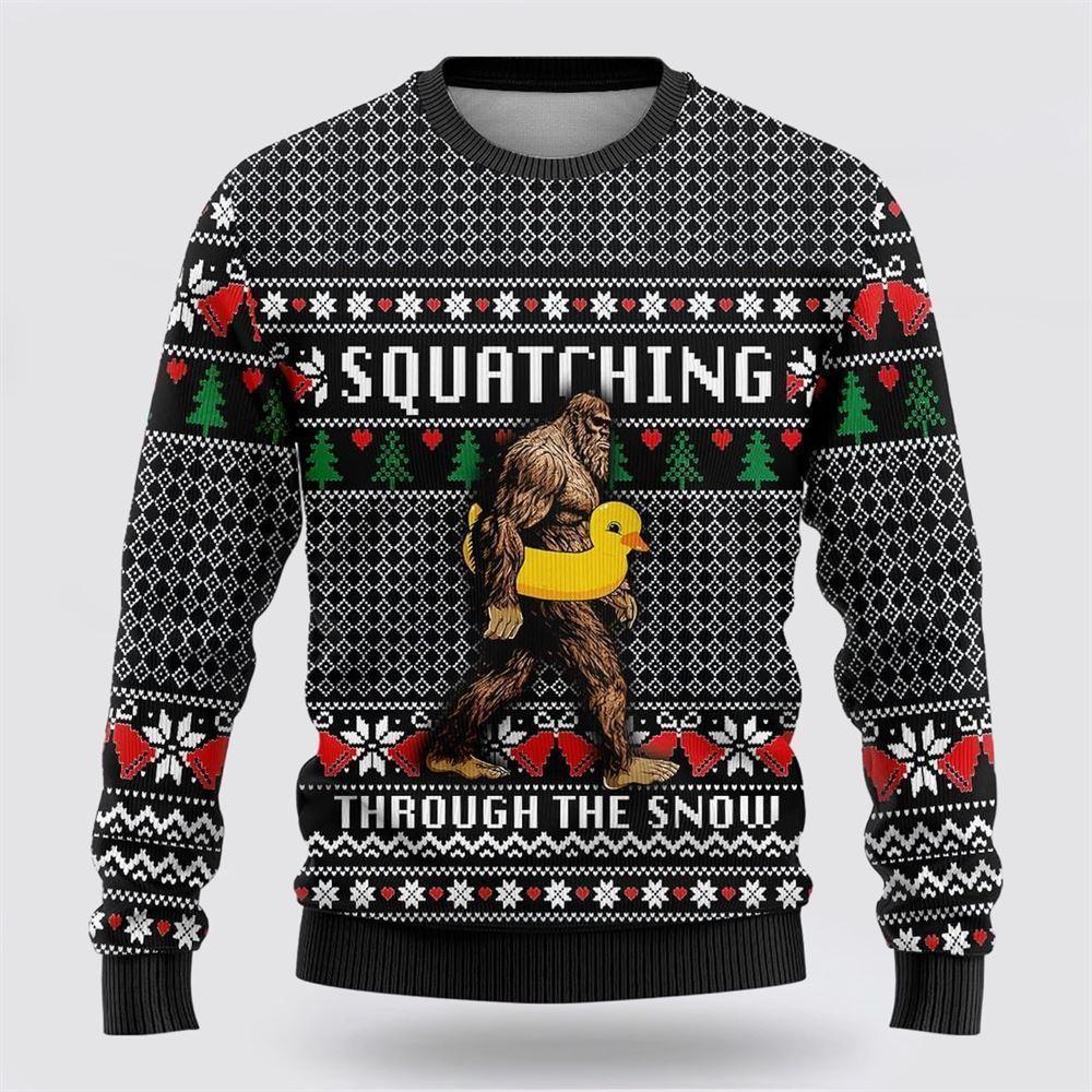 Bigfoot Squatching Duck Ugly Christmas Sweater – Best Gift For Christmas Bigfoot Squatching Duck Ugly Christmas Sweater – Best Gift For Christmas