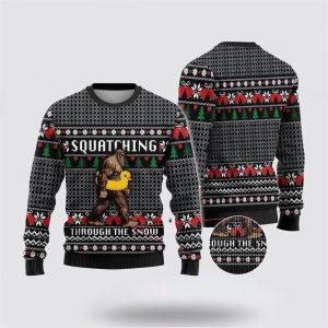 Bigfoot Squatching Duck Ugly Christmas Sweater –&hellip;