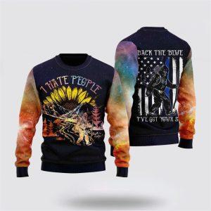 Bigfoot Sunflower Ugly Christmas Sweater For Men&hellip;