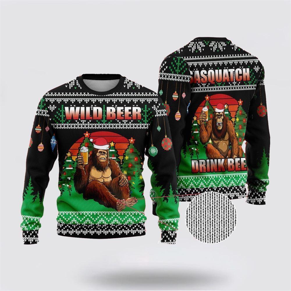 Bigfoot Wild Beer Ugly Christmas Sweater – Best Gift For Christmas