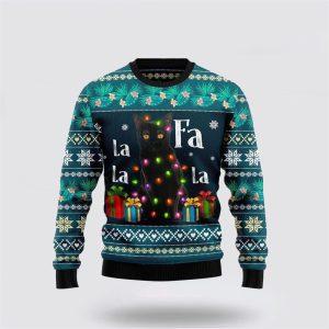 Black Cat Falalala Ugly Christmas Sweater –&hellip;