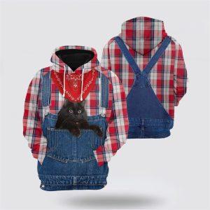 Black Cat Farm Christmas All Over Print Hoodie Cat Lover Christmas Hoodie 3