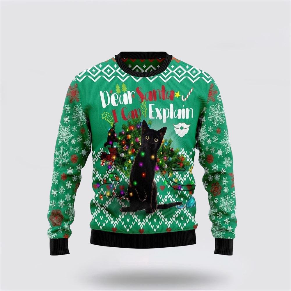 Black Cat I Can Explain Ugly Christmas Sweater – Cat Lover Christmas Sweater Black Cat I Can Explain Ugly Christmas Sweater – Cat Lover Christmas Sweater