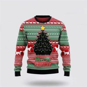 Black Cat Meowy Ugly Christmas Sweater –&hellip;
