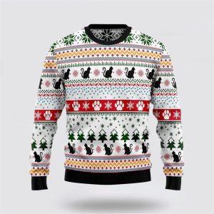 Black Cat Pattern Ugly Christmas Sweater –&hellip;