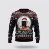 Black Cat Six Feet Ugly Christmas Sweater – Cat Lover Christmas Sweater