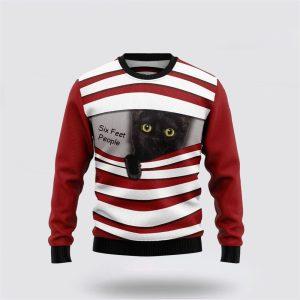 Black Cat Six Feet Ugly Christmas Sweater&hellip;