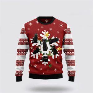 Black Cat Snowflake Ugly Christmas Sweater –&hellip;