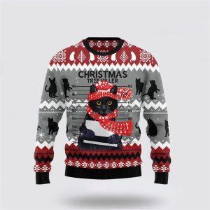 Black Cat Tree Killer Ugly Christmas Sweater&hellip;