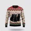Black Cat Ugly Funny Family Ugly Christmas Sweater – Cat Lover Christmas Sweater
