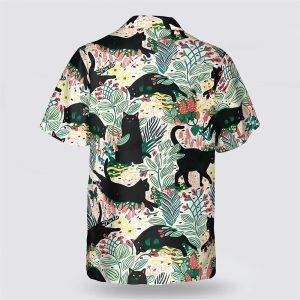 Black Cat With Leaves Pattern Hawaiin Shirt Gifts For Pet Lover 3 e38snt.jpg