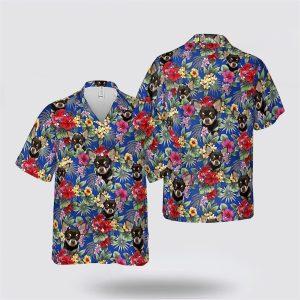 Black Chihuahua With Flower Pattern Hawaiin Shirt&hellip;