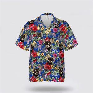 Black Chihuahua With Flower Pattern Hawaiin Shirt&hellip;