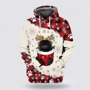 Black Pomeranian In Snow Pocket Merry Christmas&hellip;