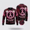 Black Queen Breast Cancer Awareness Christmas Ugly Sweater – Christmas Gifts For Survivors