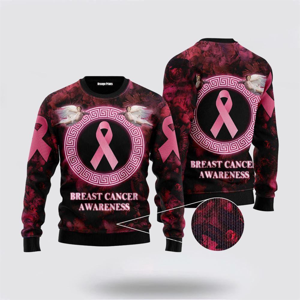 Breast Cancer Awareness Ugly Christmas Sweater – Christmas Gifts For Survivors
