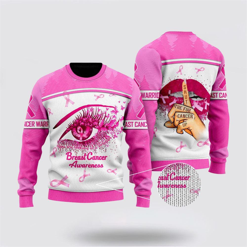 Breast Cancer Awareness Ugly Christmas Sweater – Gifts For Survivors
