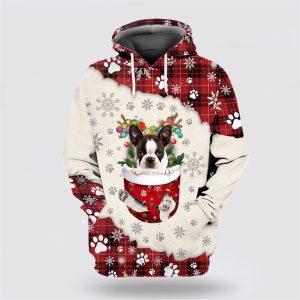 Brindle Boston Terrier In Snow Pocket Merry&hellip;
