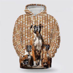 Brown Boxer Dog Pattern All Over Print&hellip;