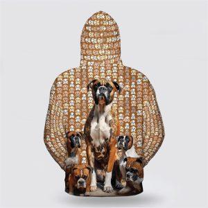 Brown Boxer Dog Pattern All Over Print&hellip;