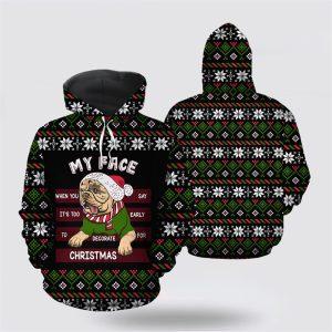 Bulldog My Face Christmas All Over Print&hellip;